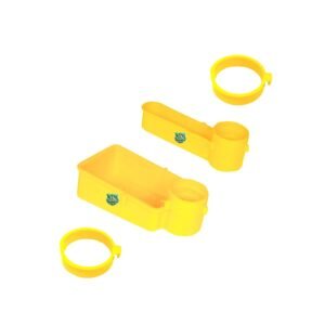 Bottle food and water feeder combo with two clips