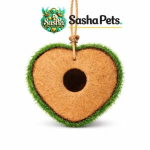 Premium Heart Shape Coir Bird Nest – Decorative Hanging Nest for Finches